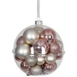 Buri - Weihnachtsbaumkugeln 4-6cm 30-teiliges Set Baumschmuck Christbaumkugeln Beige