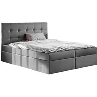Kaiser möbel Boxbett, Grau, Holz, H2, 120x200 cm, Schlafzimmer,