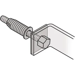 Befestigungszubehör Türgriff einseitig, Türstärke 10-30 mm, Stahl verzinkt