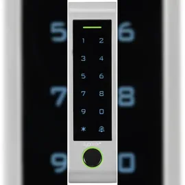 Sygonix SY-6121662 Fingerprint/RFID Zugangssystem Oberflächenmontage 12 V/DC, 18 V/DC IP66 mit beleuchteter Tastatur, mit