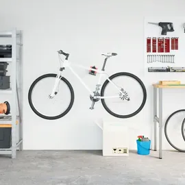 vidaXL Fahrrad-Montageständer Wandmontage Klappbar Rot Schwarz Stahl