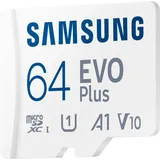 Samsung EVO Plus 2024 R160 microSDXC 64GB Kit, UHS-I U1, A1, Class 10 (MB-MC64SA/EU)