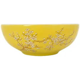 vidaXL Aufsatzwaschbecken Rund 41 x 14 cm