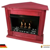 Gelkamin Ethanolkamin Kaminofen Eckkamin Apollo inkl. Zubehör Set - Rot - Rot