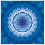 Artland Glasbild »Blume des Lebens 2«, Muster, (1 St.), blau