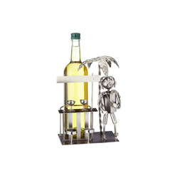 HTI-Living Weinflaschenhalter Weinflaschenhalter Urlaub, (1-St) silberfarben