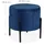 Relaxdays Samthocker gepolstert 39 x 31 x 38 cm Blau