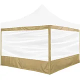 INSTENT® Pro Seitenwand/Seitenteil für Pavillon 3x3m mit XXL Panorama Fenster oder Reißverschluss, wasserabweisend und atmungsaktiv, Farbwahl, für Festzelt, Partyzelt