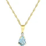 Fascination by Ellen K. Kette mit Anhänger 375 Gold mit Blautopas (beh) und Zirkonia weiß / Gold