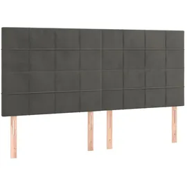 vidaXL Boxspringbett 180 x 200 cm Dunkelgrau