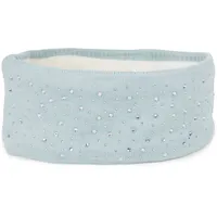 Stylebreaker Feinstrick Stirnband mit Strass Blau
