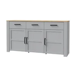 Sideboard  Toneo , weiß , Maße (cm): B: 166 H: 87 T: 42