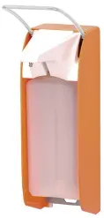 ingo-man® plus T P /DHP Seifen-/Desinfektionsmittelspender 4402120 , Farbe: leuchtorange, kurzer Bedienhebel
