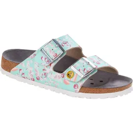Birkenstock Arizona ESD Birko-Flor flower field mint schmal 40