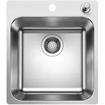 Blanco Supra 400-IF/A R12 rechts Einbau von Oben Edelstahl Bürstfinish Handbetätigung 440 x 500 mm