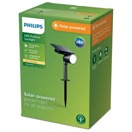 Philips Außenstandleuchte Kunststoff 18,7 cm Solar 1,4 W schwarz