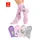 H.I.S. H.I.S Basicsocken in 1x ecru, 1x rosa, 1x lila, 1x hellgrau-meliert | Gr. 35-38