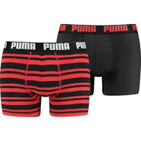 Puma Heritage Stripe Boxershorts red/black M 2er Pack