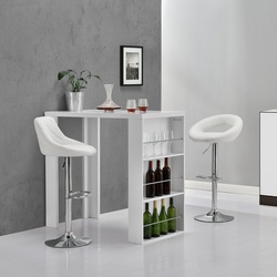 Bartisch Bonn 117 x 57 x 106,5 cm mit 3 Fächern Weiß