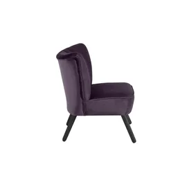 Max Winzer Sessel Alessandro Samt 70 x 80 x 66 cm Lila retro