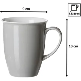 Ritzenhoff & Breker Doppio Kaffeetasse 0,32 l Grau 4 St.