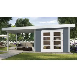 Weka Designhaus 126 B 5,9 x 2,4 m grau inkl. Anbau