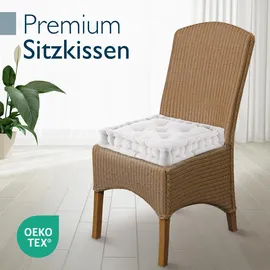 Beautissu Sitzkissen 50 x 50 x 10 cm beige 4-tlg.