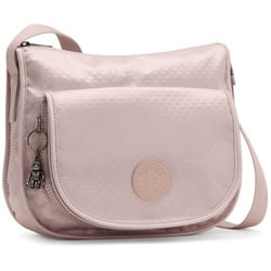 kipling Basic Elevated Renia Shoulder Bag Pink Flow Emb