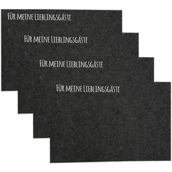 4er Platzset Tischset Platzdeckchen Untersetzer Platzmatten Filz