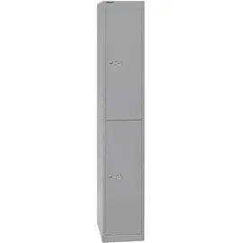 BISLEY Spind silber CLK182355, 2 Schließfächer 30,5 x 45,7 x 180,2 cm