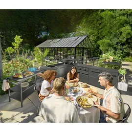 cozze Grillwagen 68 x 90 x 60 cm Stahl schwarz
