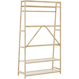 vidaXL Kleiderständer mit Ablagen 110x40x180 cm braun