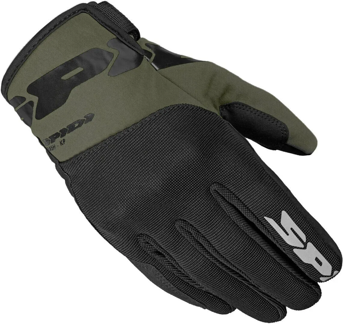 Spidi Flash-KP Tex Motorrad Handschuhe, schwarz-grün, Größe 3XL für Männer