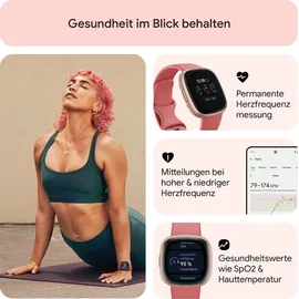 Fitbit Versa 4 aluminium kupferrosé/sandrosa