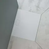 mai & mai Duschtasse Duschwanne aus Mineralguss Bxtxh: 90x100x3 cm Mineralgusswanne in Weiß DIN-Anschlüsse Geoma07