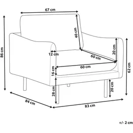 Beliani Sessel Vinterbro Stoff Hellgrün