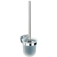 Wenko WC-Garnitur Basic silber, transparent Metall