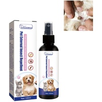 Hautpflegespray Milben Hund Grasmilben bekämpfen Juckreiz Milbenspray Regeneriert die Haut bei Reizungen & Entzündungen, Bei Juckreiz durch Milben Hund, Milben Katze, 100ml
