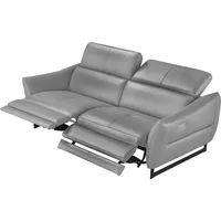 Egoitaliano 2,5-Sitzer »Dafne, elegantes Designsofa mit hohem Sitzkomfort«, mit und ohne elektrischer Relaxfunktion, Kopfteile manuell verstellbar grau