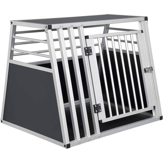 EUGAD Hundebox Transportbox Hundetransportbox Alu Reisebox Gitterbox Box L 80 x B 65 x H 65 cm 0007LL