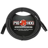 PIG HOG PHM10BKW Hochleistungs-XLR-Mikrofonkabel, gewebt, 3 m, Schwarz/Weiß
