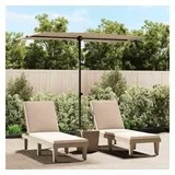 vidaXL Sonnenschirm 200 x 150 cm Taupe
