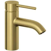 Kludi Bozz Waschtisch-Einhandmischer 75 mit Push-Open-Ablaufgarnitur - brushed gold
