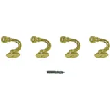 INDEKO Raffhaken INDEKO "Tours, rund", grau (messingfarben), Ø:3cm, Metall, Raffhalter