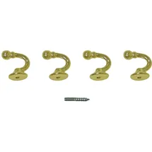 INDEKO Raffhaken INDEKO "Tours, rund", grau (messingfarben), Ø:3cm, Metall, Raffhalter