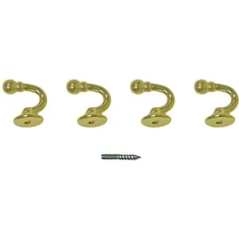 INDEKO Raffhaken INDEKO "Tours, rund", grau (messingfarben), Ø:3cm, Metall, Raffhalter