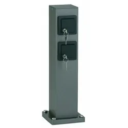 Albert Steckdosensäule LB22 Edelstahl anthrazit