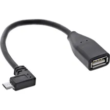 InLine Micro-USB auf USB-A Adapter 0,1 m Schwarz
