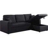 Habitat et Jardin - Ecksofa Reversibel Mit Schlaffunktion 'alain' - 221 X 145 X 85 Cm - 3-sitzer - Schwarz