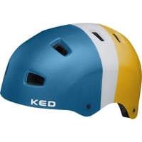 KED Unisex Jugend 5forty Fahrradhelm, 3 colors retro boy L (57-62cm)